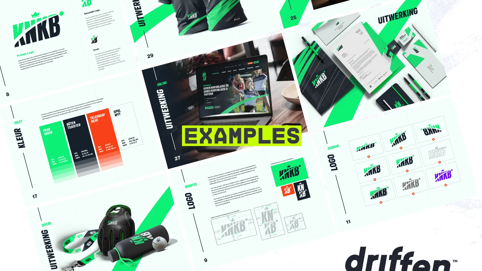 KNKB brand identity: logo, colours, stationery, website and merchandise